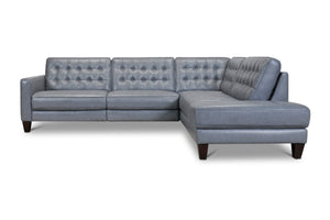Toranado 2pc Leather Sectional with Power Footrests