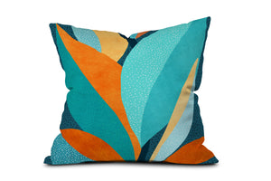 Abstract Tropical Foliage Toss Pillow by Modern Tropical