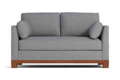 Avalon Twin Size Sleeper Sofa Bed :: Leg Finish: Pecan / Sleeper Option: Deluxe Innerspring Mattress