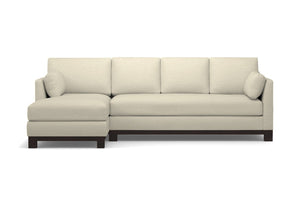 Avalon 2pc Sleeper Sectional :: Leg Finish: Espresso / Sleeper Option: Deluxe Innerspring Mattress / Configuration: LAF - Chaise on the Left