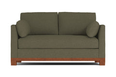 Avalon Apartment Size Sleeper Sofa Bed :: Leg Finish: Pecan / Sleeper Option: Deluxe Innerspring Mattress