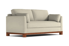 Avalon Queen Size Sleeper Sofa Bed :: Leg Finish: Pecan / Sleeper Option: Deluxe Innerspring Mattress