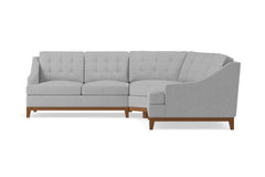 Bannister 3pc Sectional Sofa :: Leg Finish: Pecan
