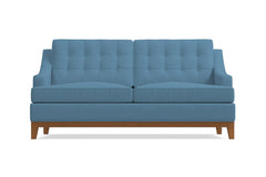 Bannister Apartment Size Sleeper Sofa Bed :: Leg Finish: Pecan / Sleeper Option: Deluxe Innerspring Mattress