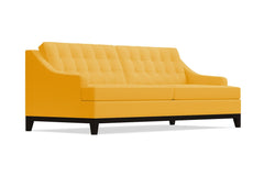 Bannister Velvet Queen Size Sleeper Sofa Bed :: Leg Finish: Espresso / Sleeper Option: Memory Foam Mattress