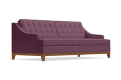 Bannister Queen Size Sleeper Sofa Bed :: Leg Finish: Pecan / Sleeper Option: Memory Foam Mattress