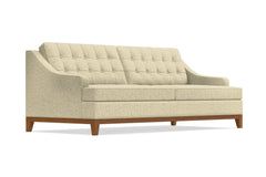 Bannister Queen Size Sleeper Sofa Bed :: Leg Finish: Pecan / Sleeper Option: Memory Foam Mattress