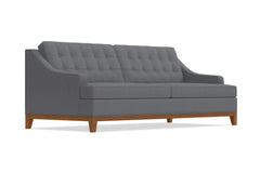 Bannister Queen Size Sleeper Sofa Bed :: Leg Finish: Pecan / Sleeper Option: Deluxe Innerspring Mattress