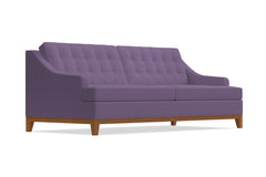 Bannister Velvet Queen Size Sleeper Sofa Bed :: Leg Finish: Pecan / Sleeper Option: Memory Foam Mattress