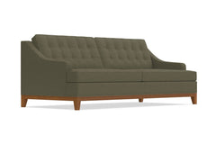 Bannister Queen Size Sleeper Sofa Bed :: Leg Finish: Pecan / Sleeper Option: Memory Foam Mattress