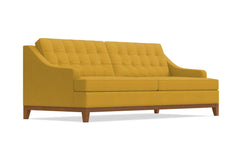 Bannister Queen Size Sleeper Sofa Bed :: Leg Finish: Pecan / Sleeper Option: Deluxe Innerspring Mattress