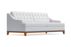 Bannister Queen Size Sleeper Sofa Bed :: Leg Finish: Pecan / Sleeper Option: Memory Foam Mattress