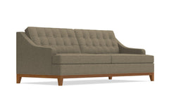 Bannister Queen Size Sleeper Sofa Bed :: Leg Finish: Pecan / Sleeper Option: Memory Foam Mattress