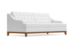 Bannister Queen Size Sleeper Sofa Bed :: Leg Finish: Pecan / Sleeper Option: Deluxe Innerspring Mattress