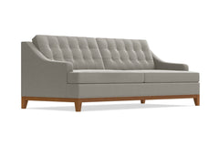 Bannister Velvet Queen Size Sleeper Sofa Bed :: Leg Finish: Pecan / Sleeper Option: Memory Foam Mattress