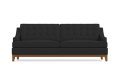 Bannister Queen Size Sleeper Sofa Bed :: Leg Finish: Pecan / Sleeper Option: Deluxe Innerspring Mattress