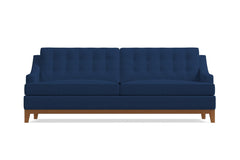 Bannister Queen Size Sleeper Sofa Bed :: Leg Finish: Pecan / Sleeper Option: Deluxe Innerspring Mattress