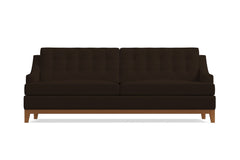 Bannister Queen Size Sleeper Sofa Bed :: Leg Finish: Pecan / Sleeper Option: Deluxe Innerspring Mattress