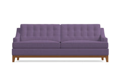 Bannister Velvet Queen Size Sleeper Sofa Bed :: Leg Finish: Pecan / Sleeper Option: Memory Foam Mattress