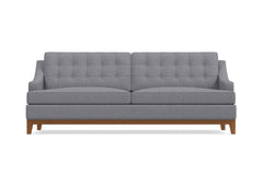 Bannister Queen Size Sleeper Sofa Bed :: Leg Finish: Pecan / Sleeper Option: Deluxe Innerspring Mattress