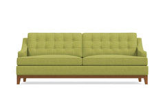Bannister Queen Size Sleeper Sofa Bed :: Leg Finish: Pecan / Sleeper Option: Memory Foam Mattress