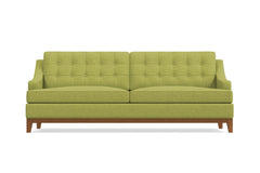 Bannister Queen Size Sleeper Sofa Bed :: Leg Finish: Pecan / Sleeper Option: Deluxe Innerspring Mattress