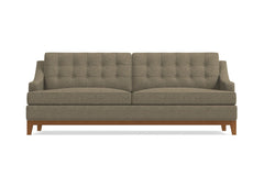 Bannister Queen Size Sleeper Sofa Bed :: Leg Finish: Pecan / Sleeper Option: Deluxe Innerspring Mattress