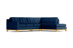 Brentwood 2pc Sleeper Sectional :: Leg Finish: Natural / Configuration: RAF - Chaise on the Right / Sleeper Option: Memory Foam Mattress