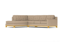 Brentwood 2pc Sleeper Sectional :: Leg Finish: Natural / Configuration: LAF - Chaise on the Left / Sleeper Option: Memory Foam Mattress