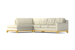 Brentwood 2pc Sleeper Sectional :: Leg Finish: Natural / Configuration: LAF - Chaise on the Left / Sleeper Option: Memory Foam Mattress