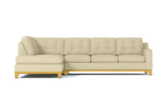 Brentwood 2pc Sleeper Sectional :: Leg Finish: Natural / Configuration: LAF - Chaise on the Left / Sleeper Option: Deluxe Innerspring Mattress