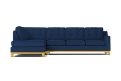 Brentwood 2pc Sleeper Sectional :: Leg Finish: Natural / Configuration: LAF - Chaise on the Left / Sleeper Option: Memory Foam Mattress