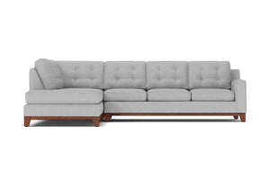 Brentwood 2pc Sleeper Sectional :: Leg Finish: Pecan / Configuration: LAF - Chaise on the Left / Sleeper Option: Deluxe Innerspring Mattress