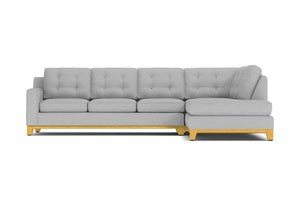 Brentwood 2pc Sleeper Sectional :: Leg Finish: Natural / Configuration: RAF - Chaise on the Right / Sleeper Option: Memory Foam Mattress