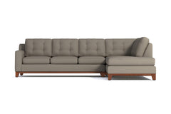 Brentwood 2pc Sleeper Sectional :: Leg Finish: Pecan / Configuration: RAF - Chaise on the Right / Sleeper Option: Deluxe Innerspring Mattress