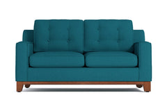 Brentwood Twin Size Sleeper Sofa Bed :: Leg Finish: Pecan / Sleeper Option: Memory Foam Mattress