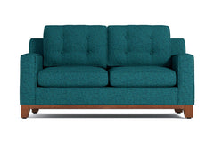 Brentwood Twin Size Sleeper Sofa Bed :: Leg Finish: Pecan / Sleeper Option: Memory Foam Mattress