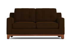 Brentwood Twin Size Sleeper Sofa Bed :: Leg Finish: Pecan / Sleeper Option: Deluxe Innerspring Mattress