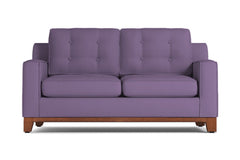 Brentwood Twin Size Sleeper Sofa Bed :: Leg Finish: Pecan / Sleeper Option: Memory Foam Mattress