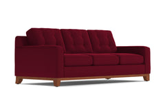 Brentwood Queen Size Sleeper Sofa Bed :: Leg Finish: Pecan / Sleeper Option: Memory Foam Mattress