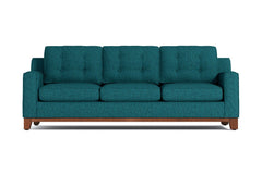 Brentwood Queen Size Sleeper Sofa Bed :: Leg Finish: Pecan / Sleeper Option: Memory Foam Mattress