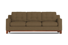 Brentwood Queen Size Sleeper Sofa Bed :: Leg Finish: Pecan / Sleeper Option: Memory Foam Mattress