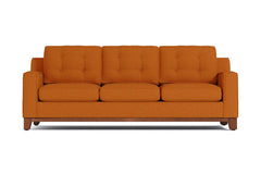 Brentwood Queen Size Sleeper Sofa Bed :: Leg Finish: Pecan / Sleeper Option: Memory Foam Mattress