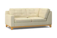 Brentwood Left Arm Corner Apt Size Sofa :: Leg Finish: Natural / Configuration: LAF - Chaise on the Left