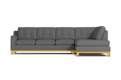 Brentwood 2pc Sleeper Sectional :: Leg Finish: Natural / Configuration: RAF - Chaise on the Right / Sleeper Option: Memory Foam Mattress