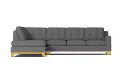 Brentwood 2pc Sleeper Sectional :: Leg Finish: Natural / Configuration: LAF - Chaise on the Left / Sleeper Option: Memory Foam Mattress