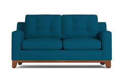 Brentwood Twin Size Sleeper Sofa Bed :: Leg Finish: Pecan / Sleeper Option: Memory Foam Mattress