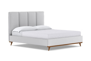 Carter Upholstered Platform Bed :: Leg Finish: Pecan / Size: Queen Size