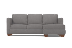 Catalina Reversible Chaise Sleeper Sofa Bed :: Leg Finish: Pecan / Sleeper Option: Deluxe Innerspring Mattress