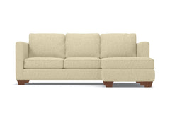 Catalina Reversible Chaise Sleeper Sofa Bed :: Leg Finish: Pecan / Sleeper Option: Deluxe Innerspring Mattress